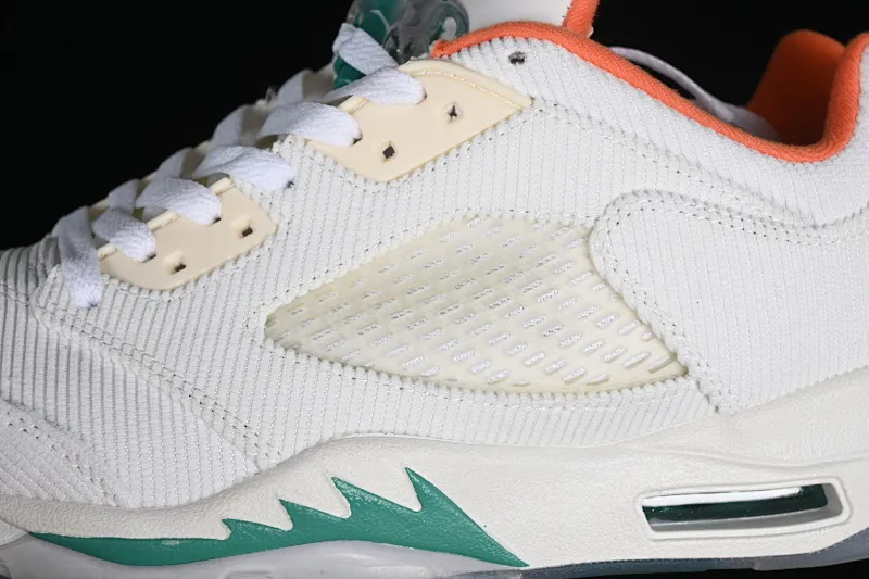 All categories Air Jordan Jordan series basketball shoes Air Jordan 5 Z version Air Jordan 5 Low AJ5 Joe 5 corduroy white orange green CW4204-100